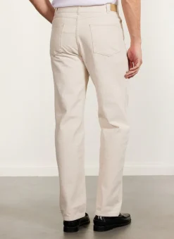 Percival Straight Leg Trousers|Straight Leg Jeans^5 Pocket Twill Trousers Ecru