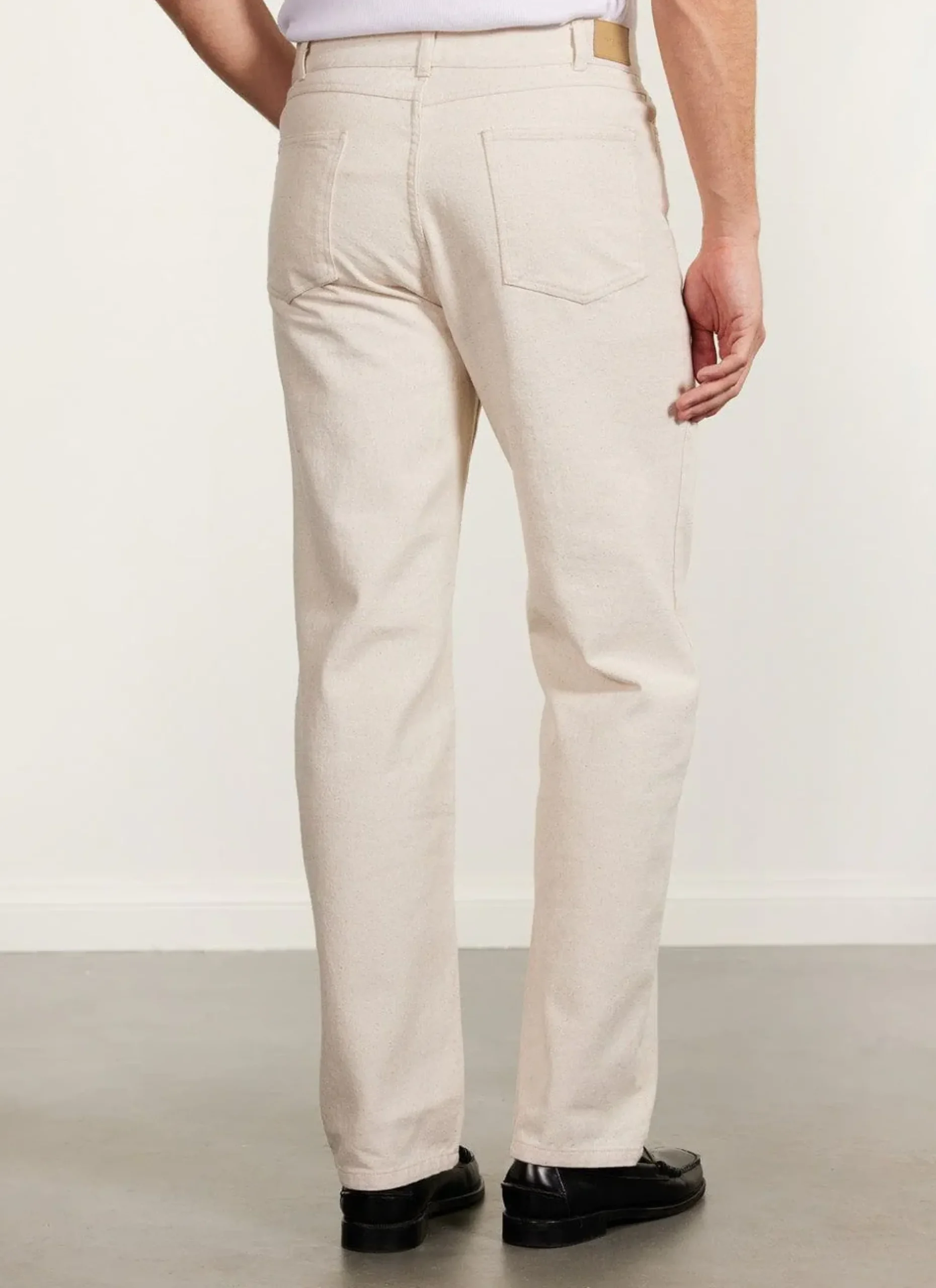Percival Straight Leg Trousers|Straight Leg Jeans^5 Pocket Twill Trousers Ecru