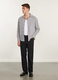Percival Straight Leg Trousers|Straight Leg Jeans^5 Pocket Twill Trousers Black