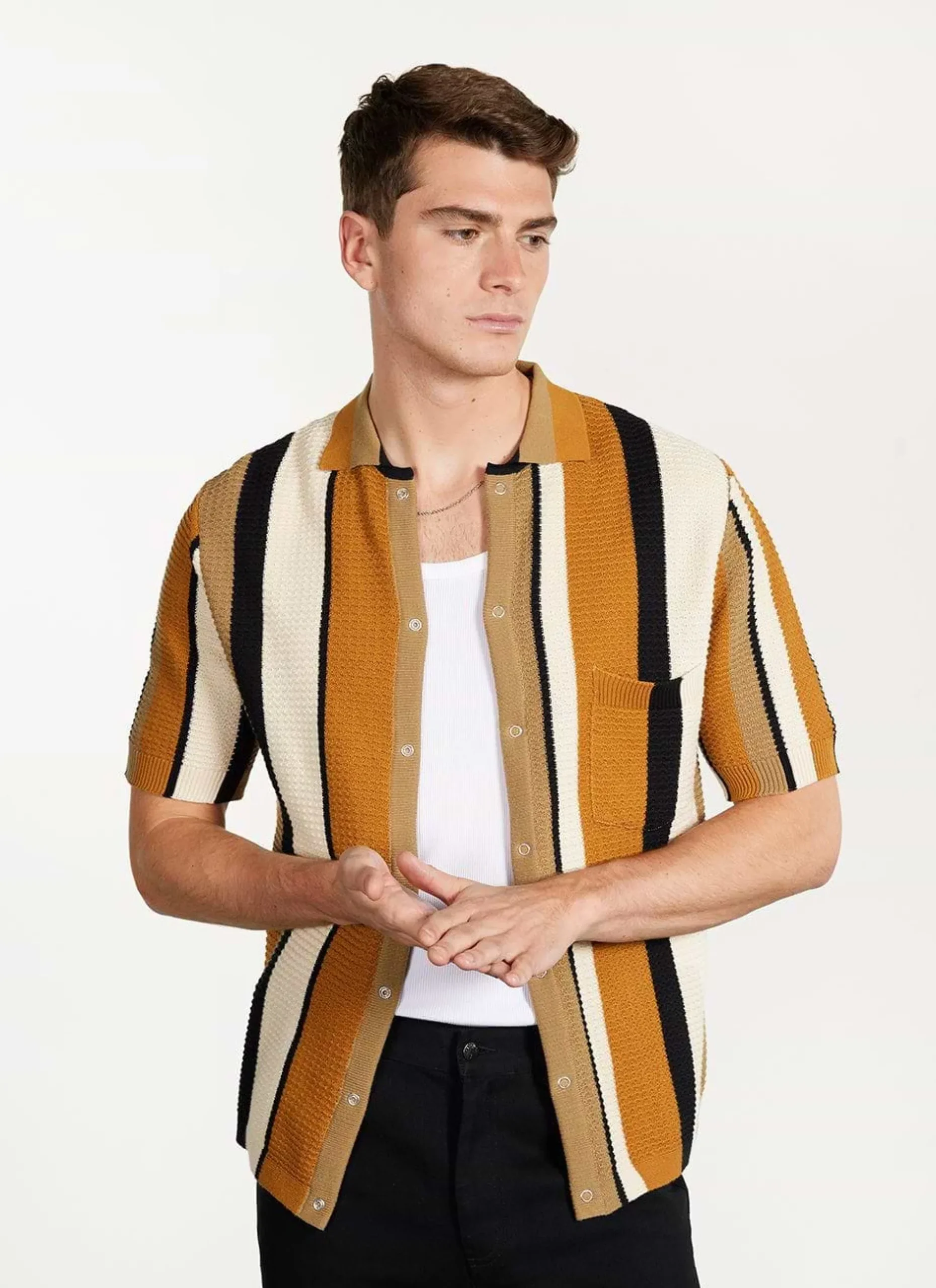Percival Knitted Shirts|Knitted Polo Shirts & Knitted Shirts^Adaman Breeze Shirt Dune
