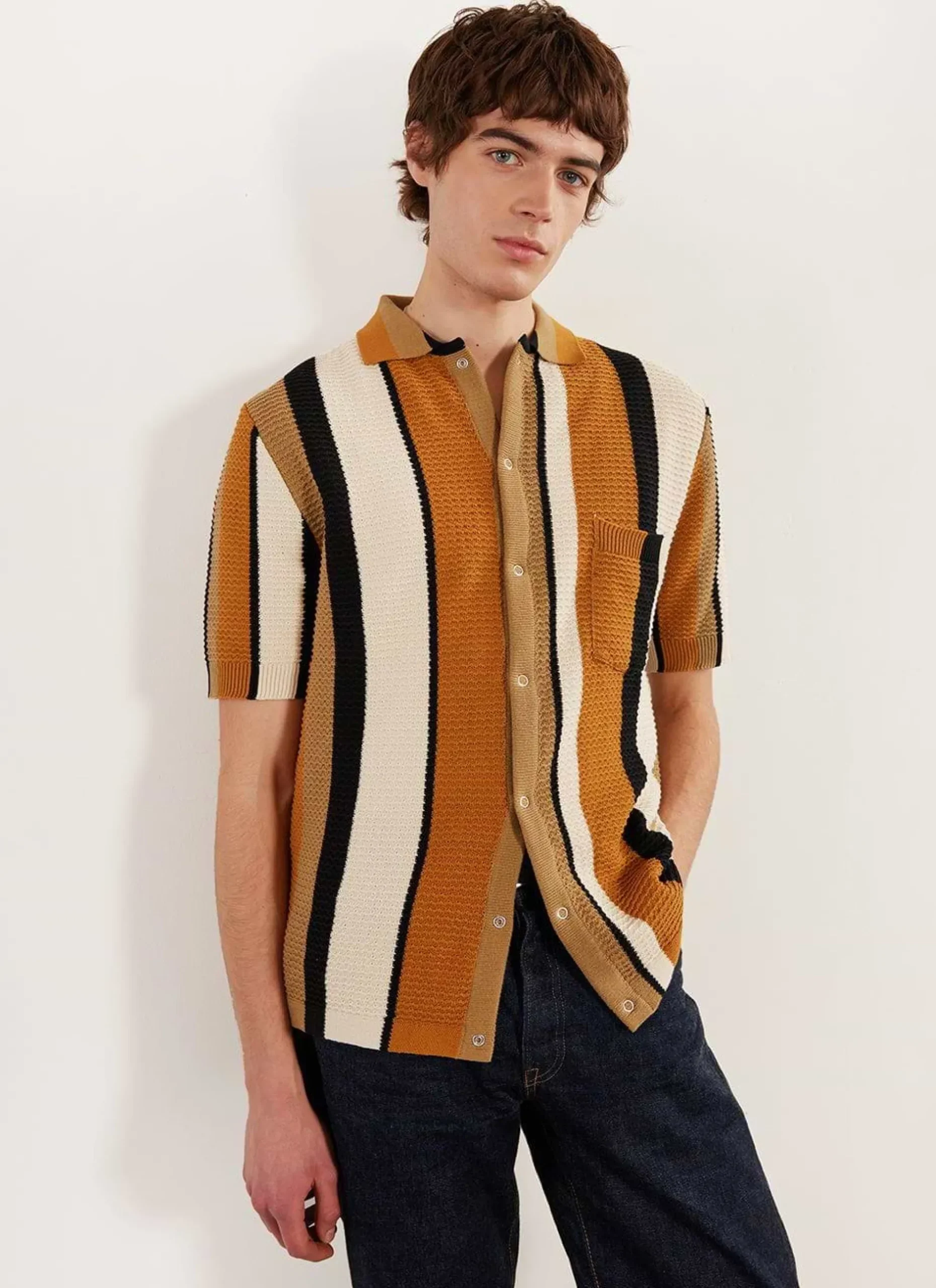 Percival Knitted Shirts|Knitted Polo Shirts & Knitted Shirts^Adaman Breeze Shirt Dune
