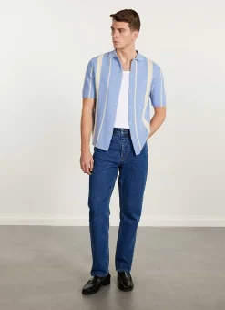 Percival Short Sleeve Shirts|Knitted Shirts^Adaman Breeze Shirt Heather Blue
