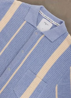 Percival Short Sleeve Shirts|Knitted Shirts^Adaman Breeze Shirt Heather Blue