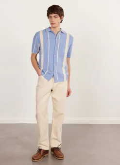 Percival Short Sleeve Shirts|Knitted Shirts^Adaman Breeze Shirt Heather Blue