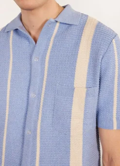 Percival Short Sleeve Shirts|Knitted Shirts^Adaman Breeze Shirt Heather Blue