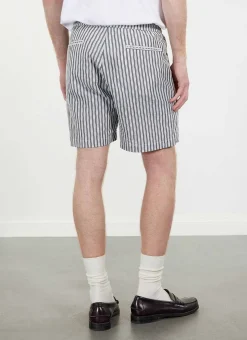 Percival Shorts^Aegean Drawstring Shorts Black with White