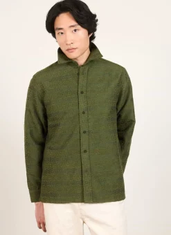 Percival Long Sleeve Shirts|Overshirts & Workshirts^Antique Moquette Shirt Forest
