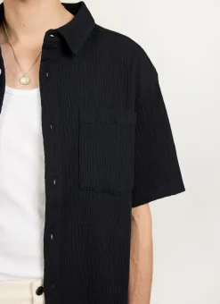 Percival Boxy Shirts^Artifact Boxy Clerk Shirt Black