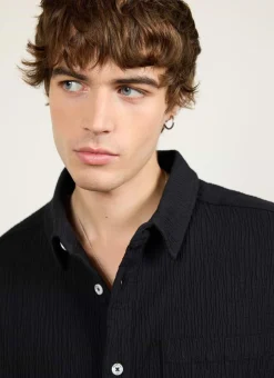 Percival Boxy Shirts^Artifact Boxy Clerk Shirt Black