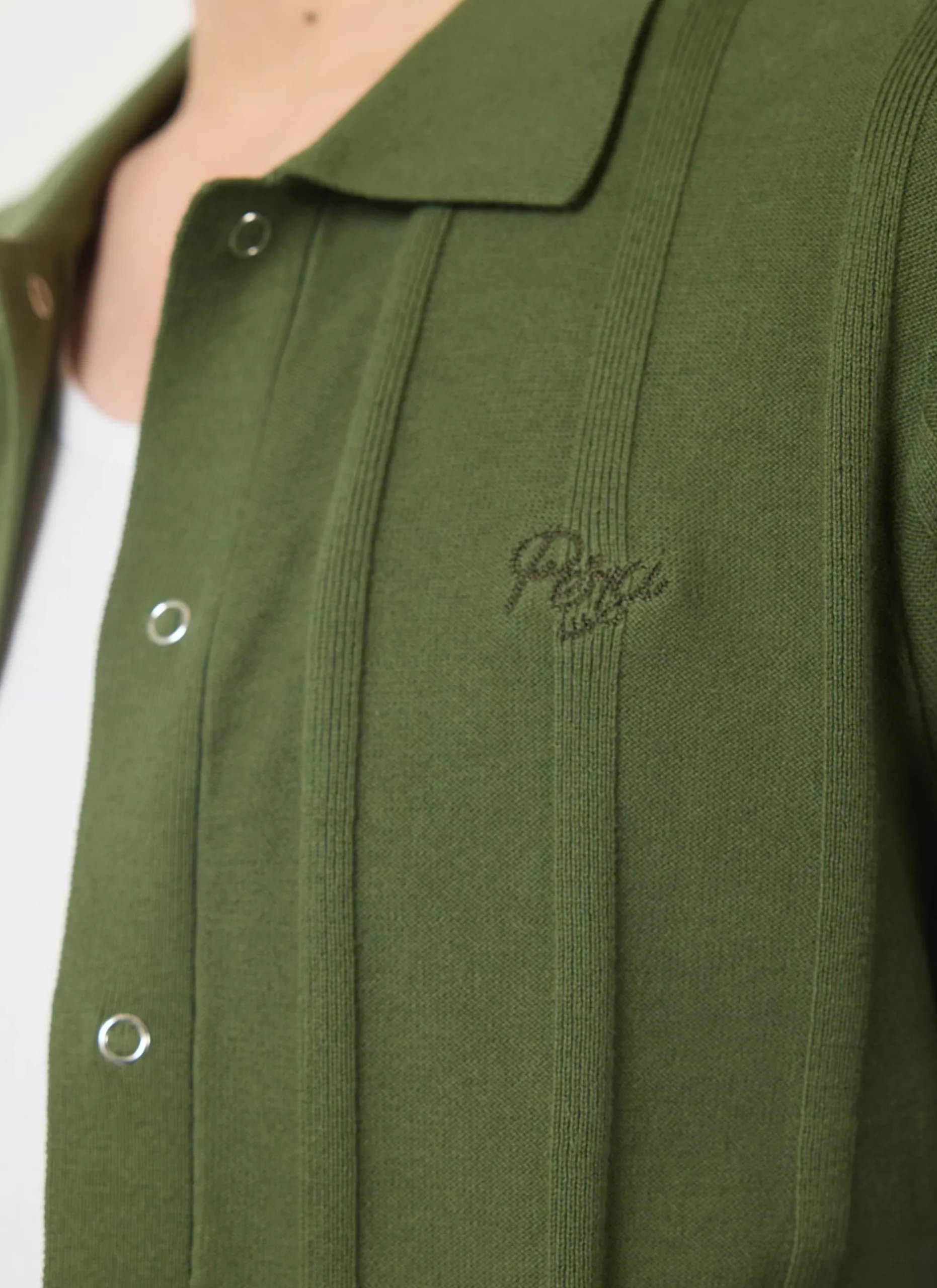 Percival Knitted Shirts|Knitted Polo Shirts & Knitted Shirts^Assisi Knitted Shirt Olive