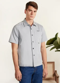 Percival Short Sleeve Shirts|Boxy Shirts^Auxiliary Boxy Clerk Shirt Light Blue