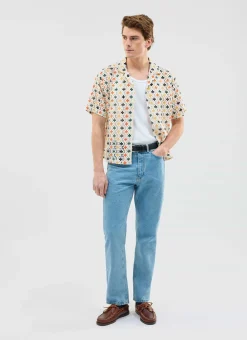 Percival Short Sleeve Shirts|Knitted Shirts^Bailing Crochet Cuban Shirt Multi