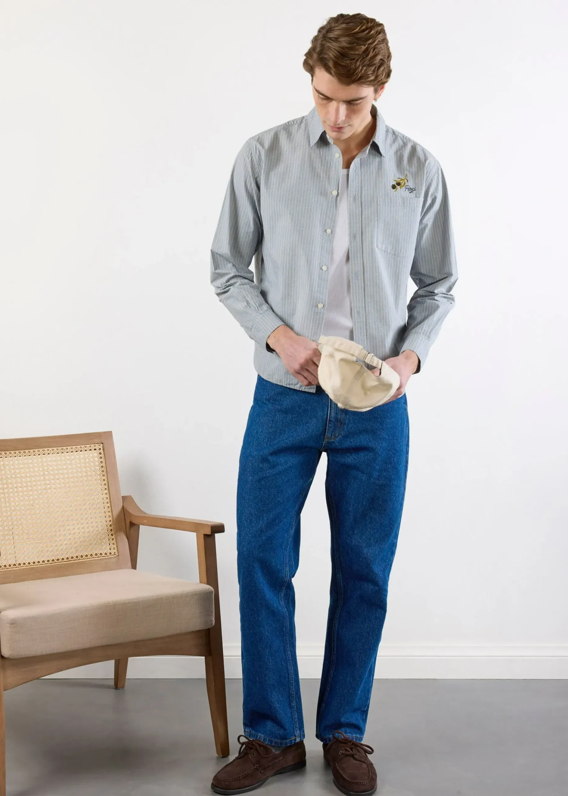 Percival Long Sleeve Shirts|Boxy Shirts^Bari Pearce Shirt Blue Stripe