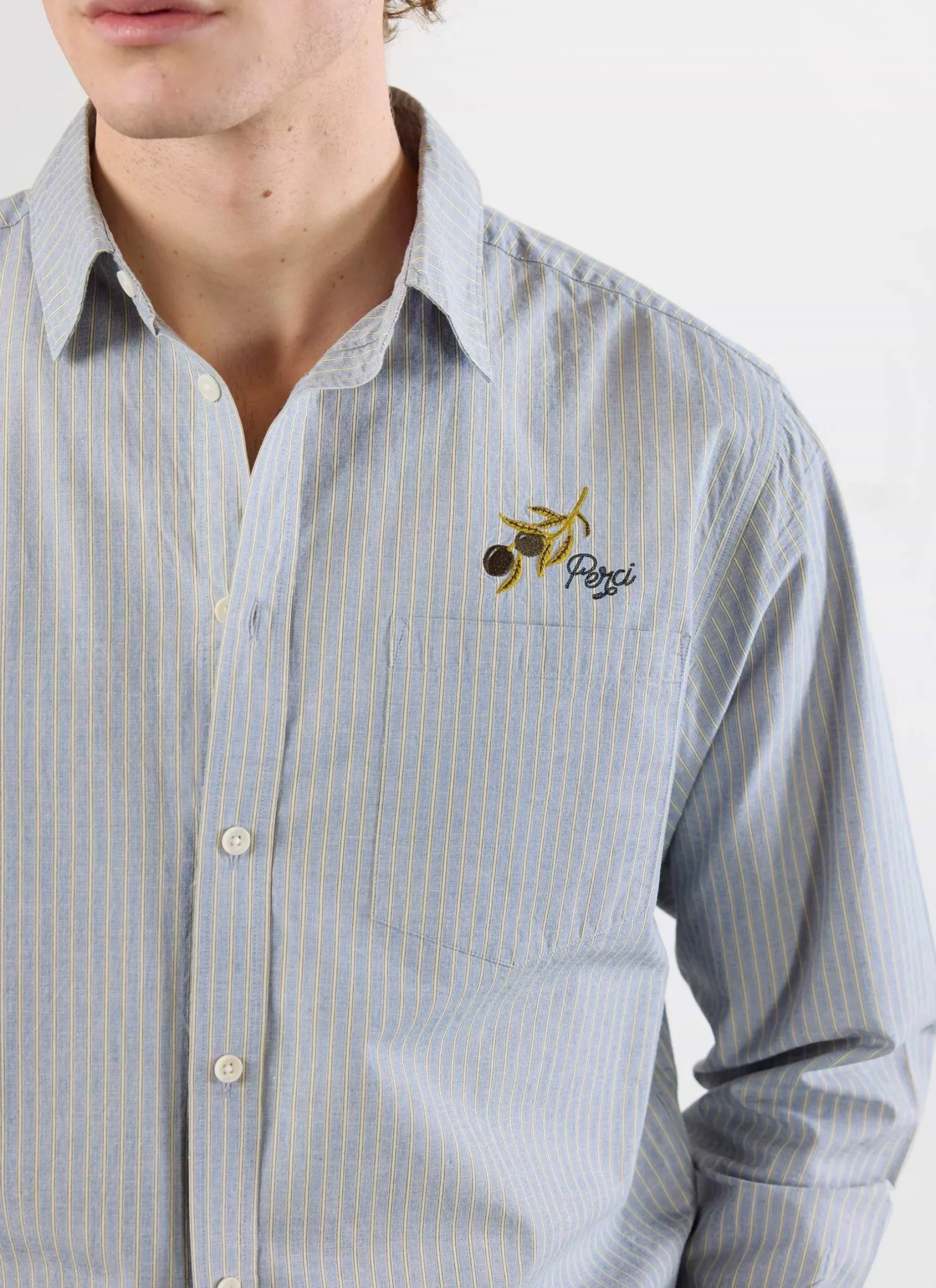 Percival Long Sleeve Shirts|Boxy Shirts^Bari Pearce Shirt Blue Stripe