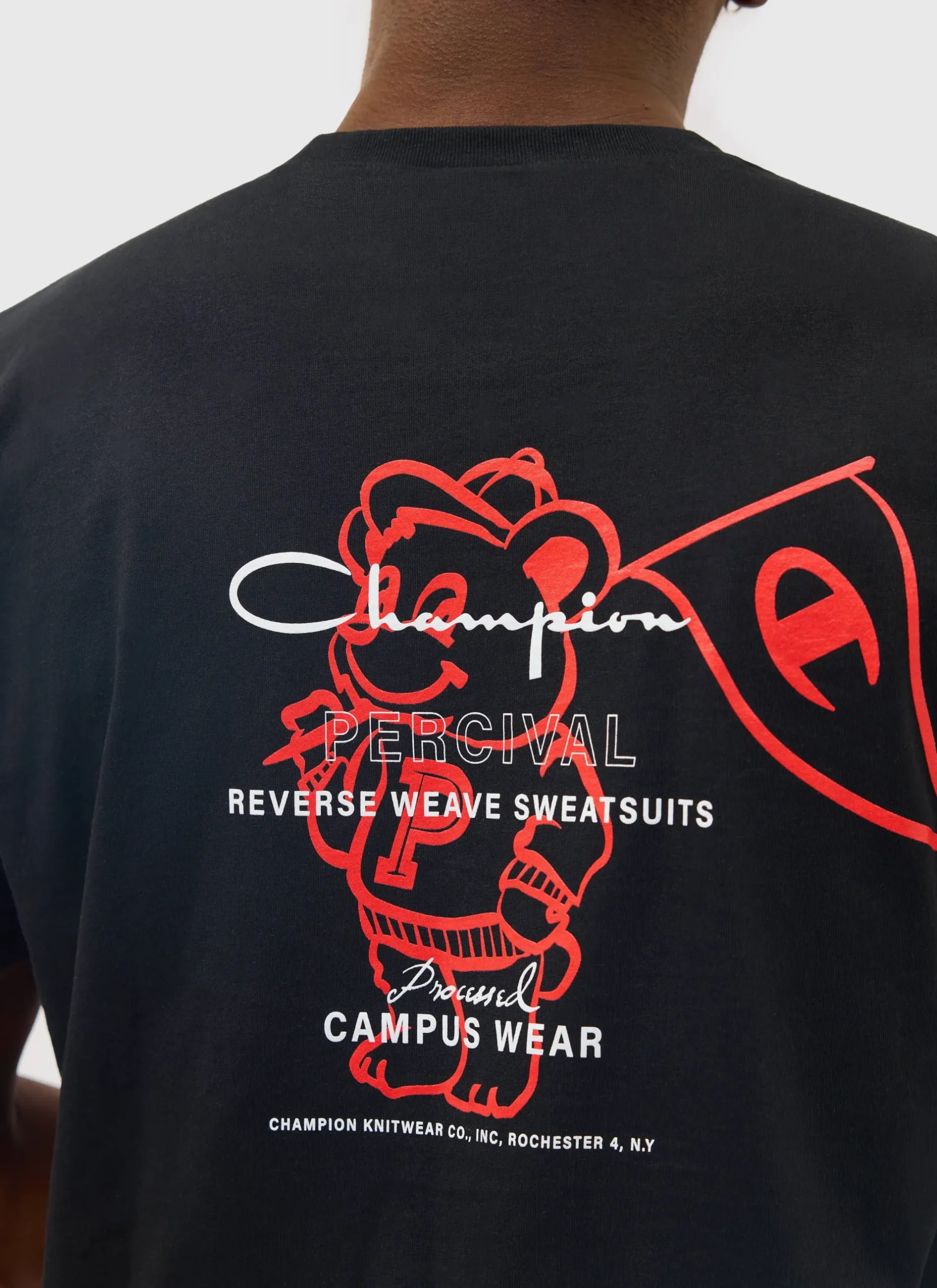 Percival Regular Fit T-Shirts^Bear Mascot Regular Fit T Shirt Black