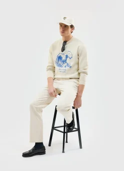 Percival Jumpers & Sweaters^Bienvenue Knitted Crew Neck Ecru
