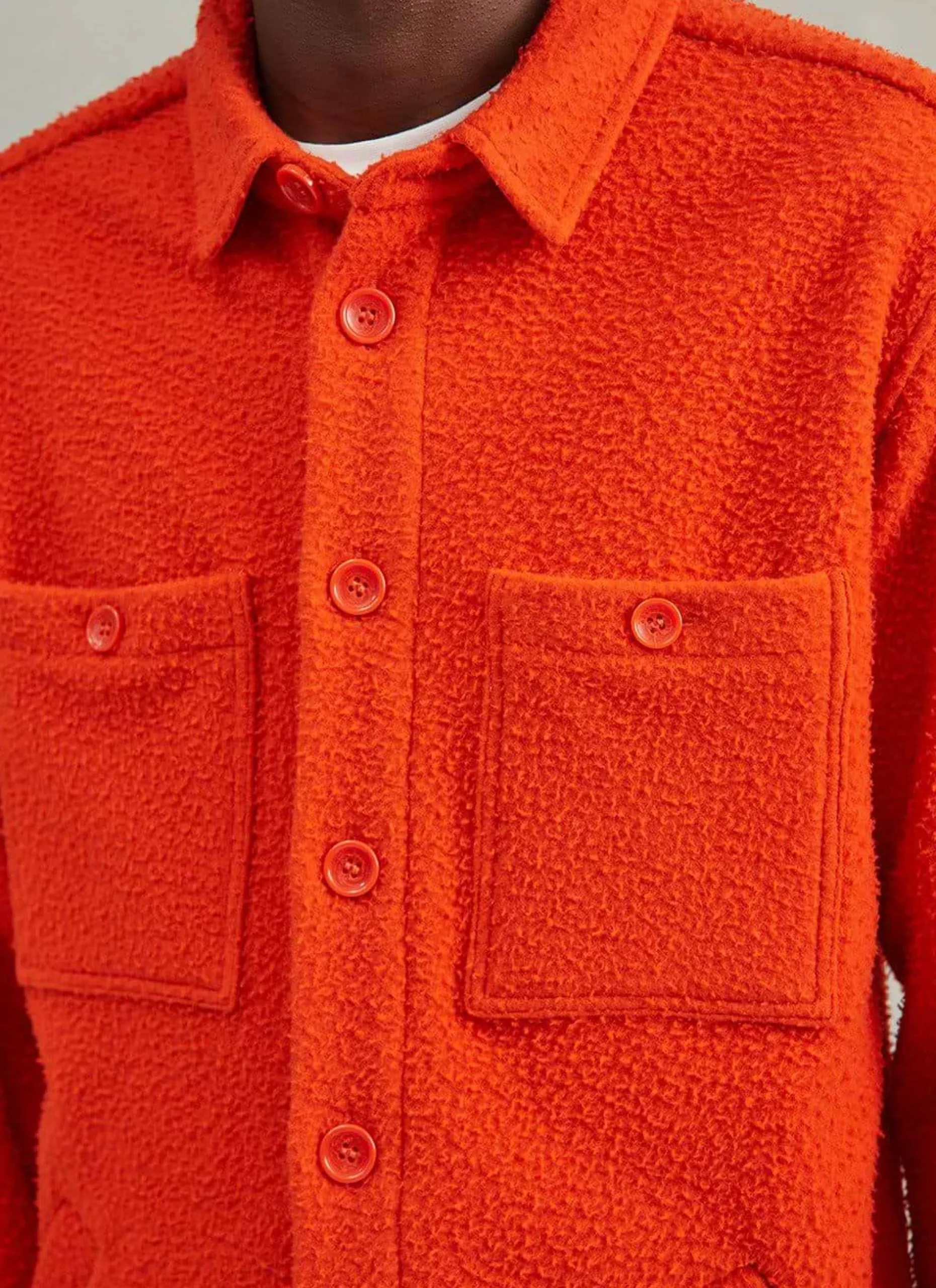 Percival Overshirts & Workshirts|Overshirts^Blanket Overshirt Orange