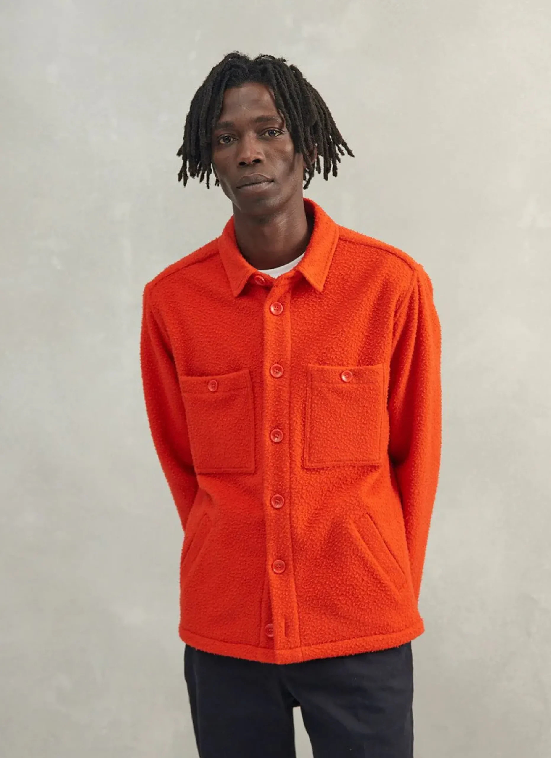 Percival Overshirts & Workshirts|Overshirts^Blanket Overshirt Orange