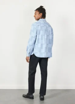Percival Long Sleeve Shirts|Boxy Shirts^Block Patch Pearce Shirt Blue