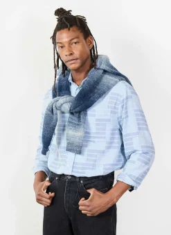 Percival Long Sleeve Shirts|Boxy Shirts^Block Patch Pearce Shirt Blue