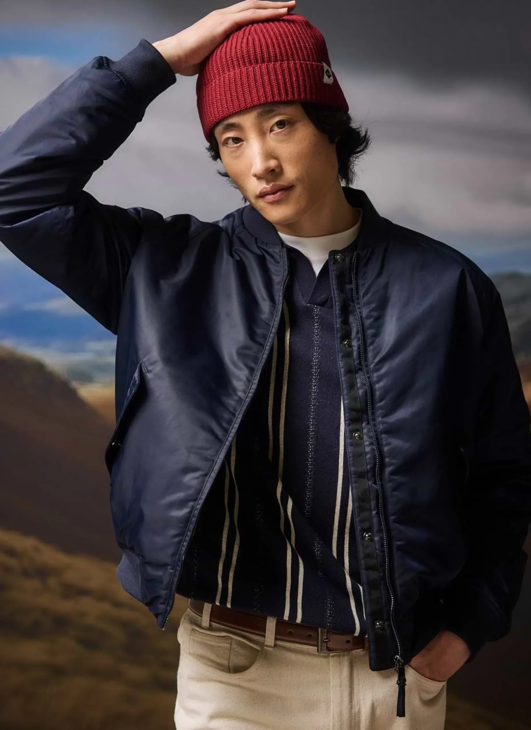 Percival Bomber Jackets|Jackets^Bomber Jacket Midnight with Olive