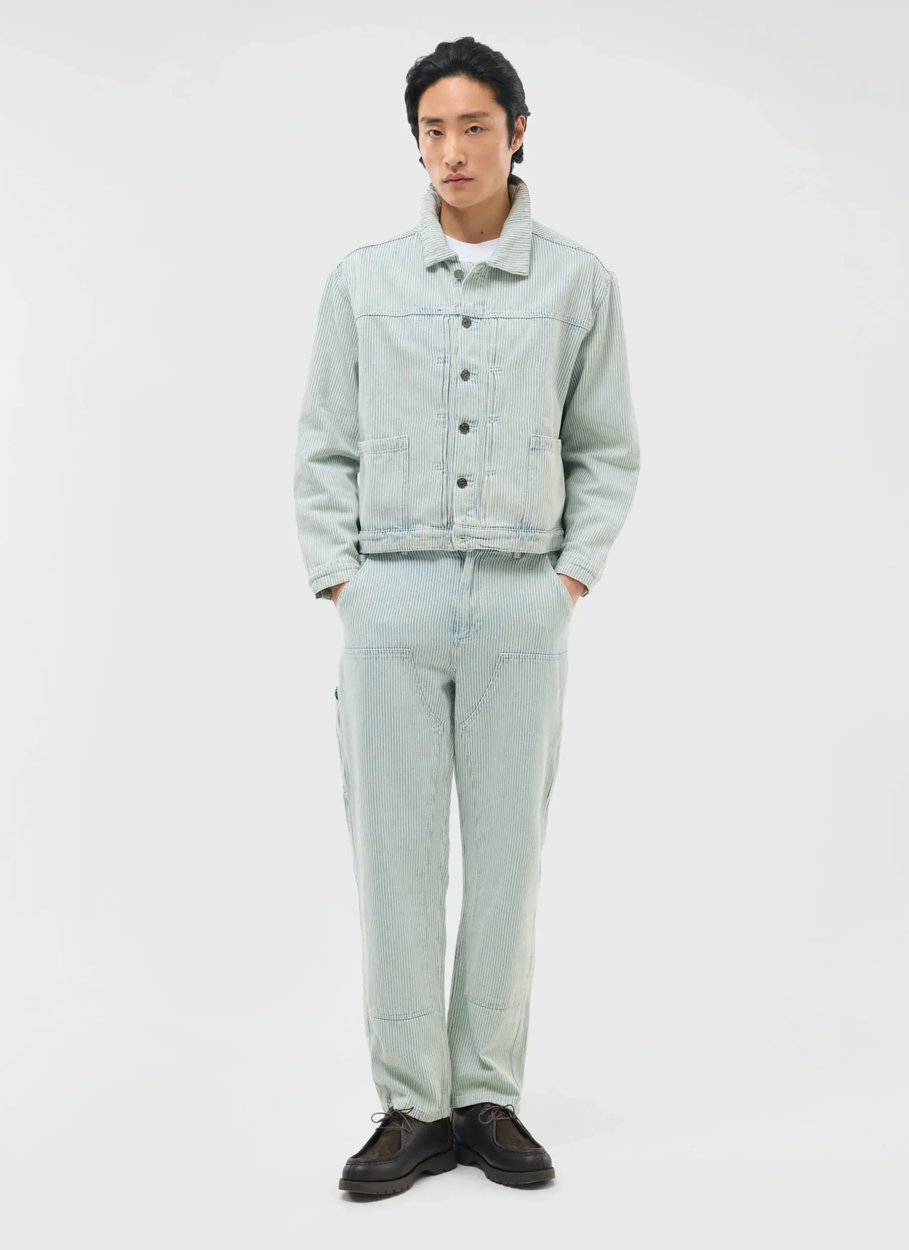 Percival Straight Leg Trousers|Jeans^Bormio Trousers Hickory Stripe