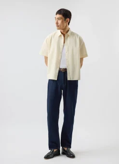 Percival Short Sleeve Shirts^Boxy Cropped Clerk Shirt Ecru
