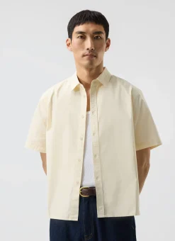 Percival Short Sleeve Shirts^Boxy Cropped Clerk Shirt Ecru