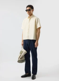 Percival Short Sleeve Shirts^Boxy Cropped Clerk Shirt Ecru
