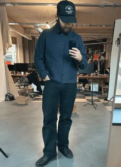 Percival Jackets|Overshirts & Workshirts^Boxy Cropped Overshirt Navy