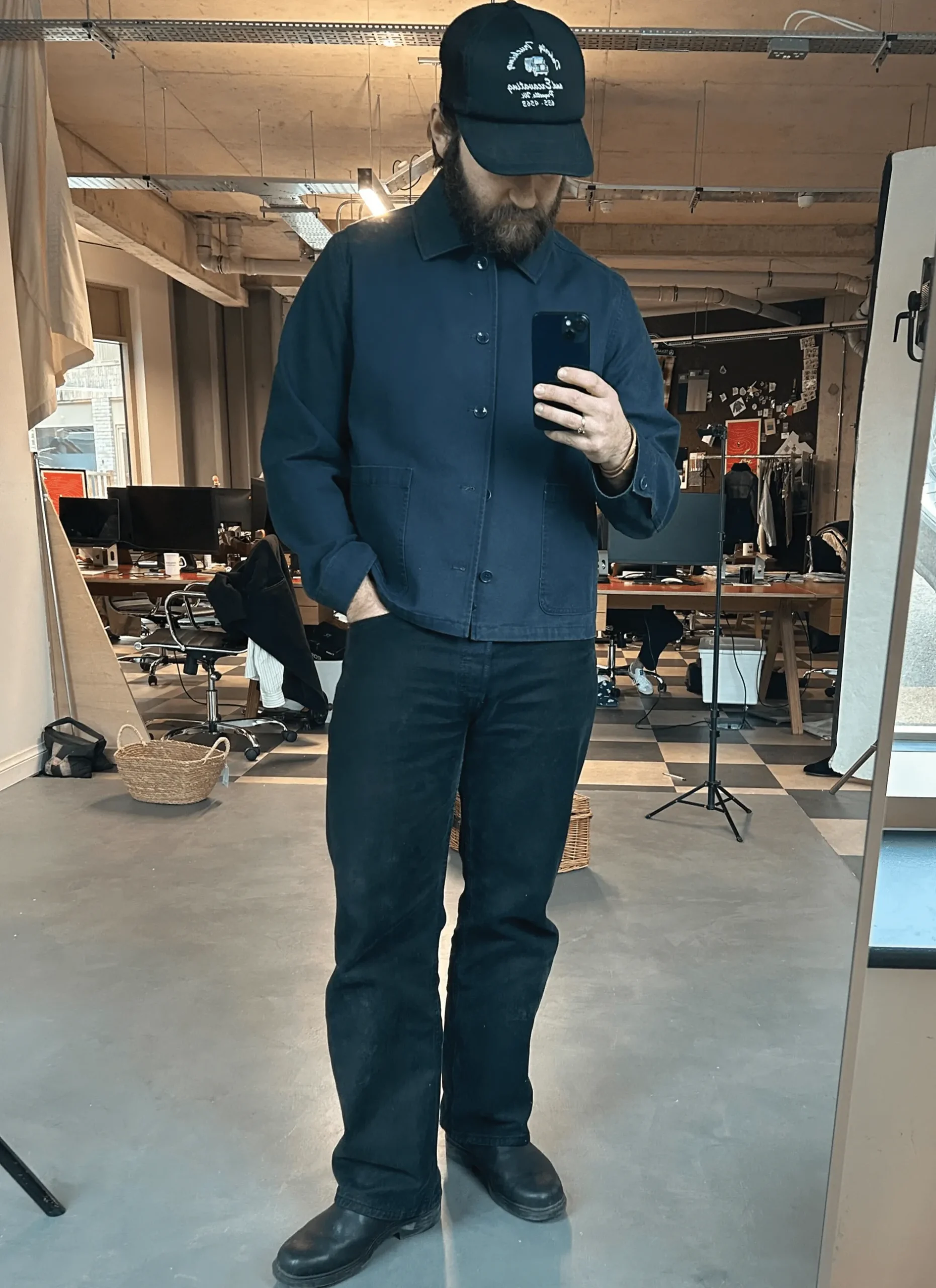 Percival Jackets|Overshirts & Workshirts^Boxy Cropped Overshirt Navy