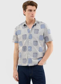 Percival Short Sleeve Shirts^Bruno Boxy Clerk Shirt Grey