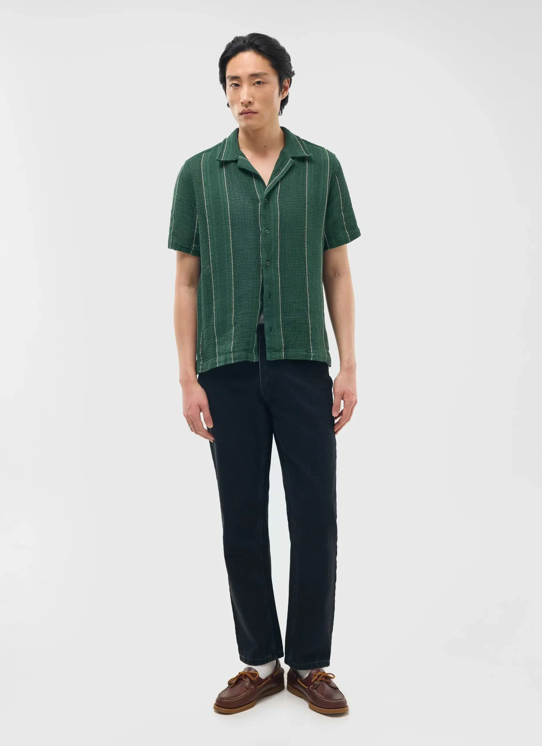 Percival Short Sleeve Shirts|Boxy Shirts^Calabria Cuban Shirt Forest