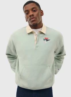 Percival Sweatshirts^Campus Rugby Polo Sweatshirt Sage