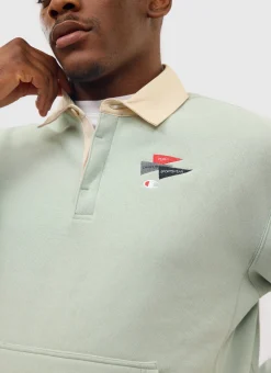 Percival Sweatshirts^Campus Rugby Polo Sweatshirt Sage