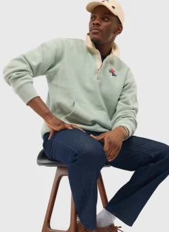 Percival Sweatshirts^Campus Rugby Polo Sweatshirt Sage