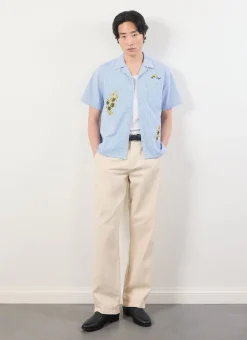 Percival Short Sleeve Shirts|Knitted Shirts^Capri Cuban Shirt Blue