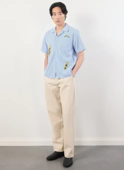 Percival Short Sleeve Shirts|Knitted Shirts^Capri Cuban Shirt Blue