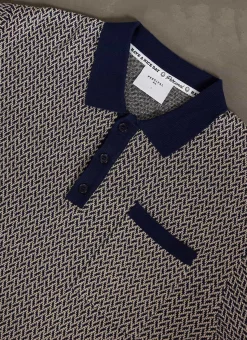 Percival Short Sleeve Shirts|Polo Shirts^Casa Martini Knitted Polo Navy