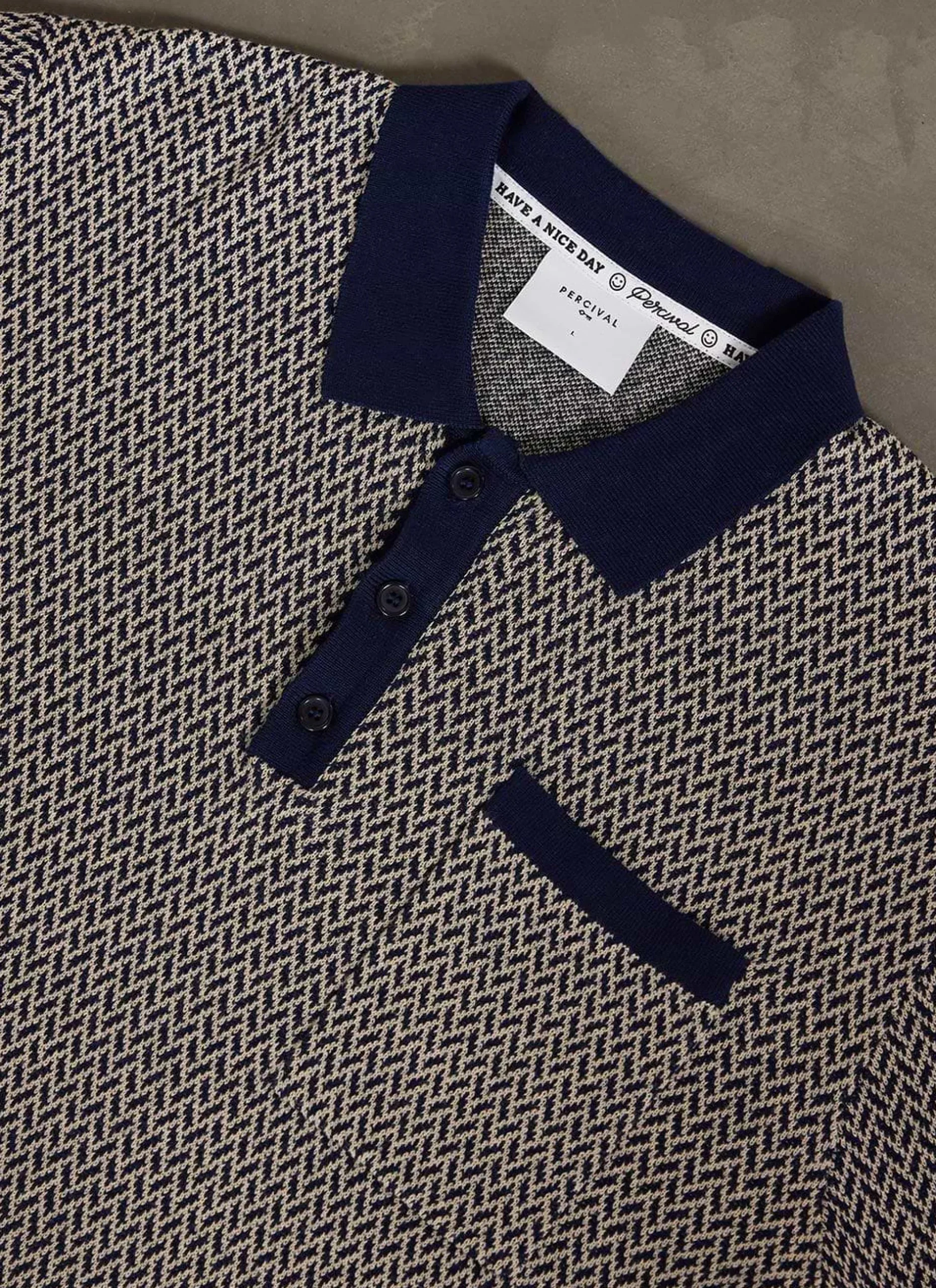 Percival Short Sleeve Shirts|Polo Shirts^Casa Martini Knitted Polo Navy