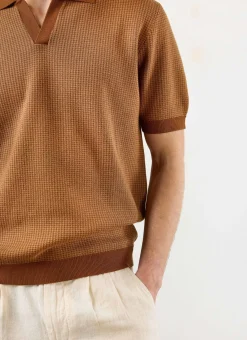 Percival Boxy Shirts|Polo Shirts^Casa Martini Knitted Polo Espresso