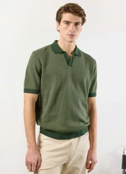 Percival Short Sleeve Shirts|Polo Shirts^Casa Martini Knitted Polo Forest