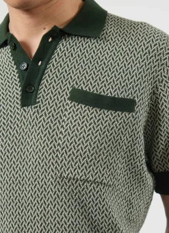 Percival Short Sleeve Shirts|Polo Shirts^Casa Martini Knitted Polo Forest