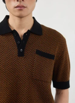 Percival Short Sleeve Shirts|Polo Shirts^Casa Martini Knitted Polo Espresso