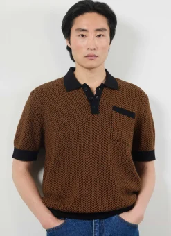 Percival Short Sleeve Shirts|Polo Shirts^Casa Martini Knitted Polo Espresso