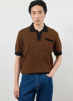 Percival Short Sleeve Shirts|Polo Shirts^Casa Martini Knitted Polo Espresso