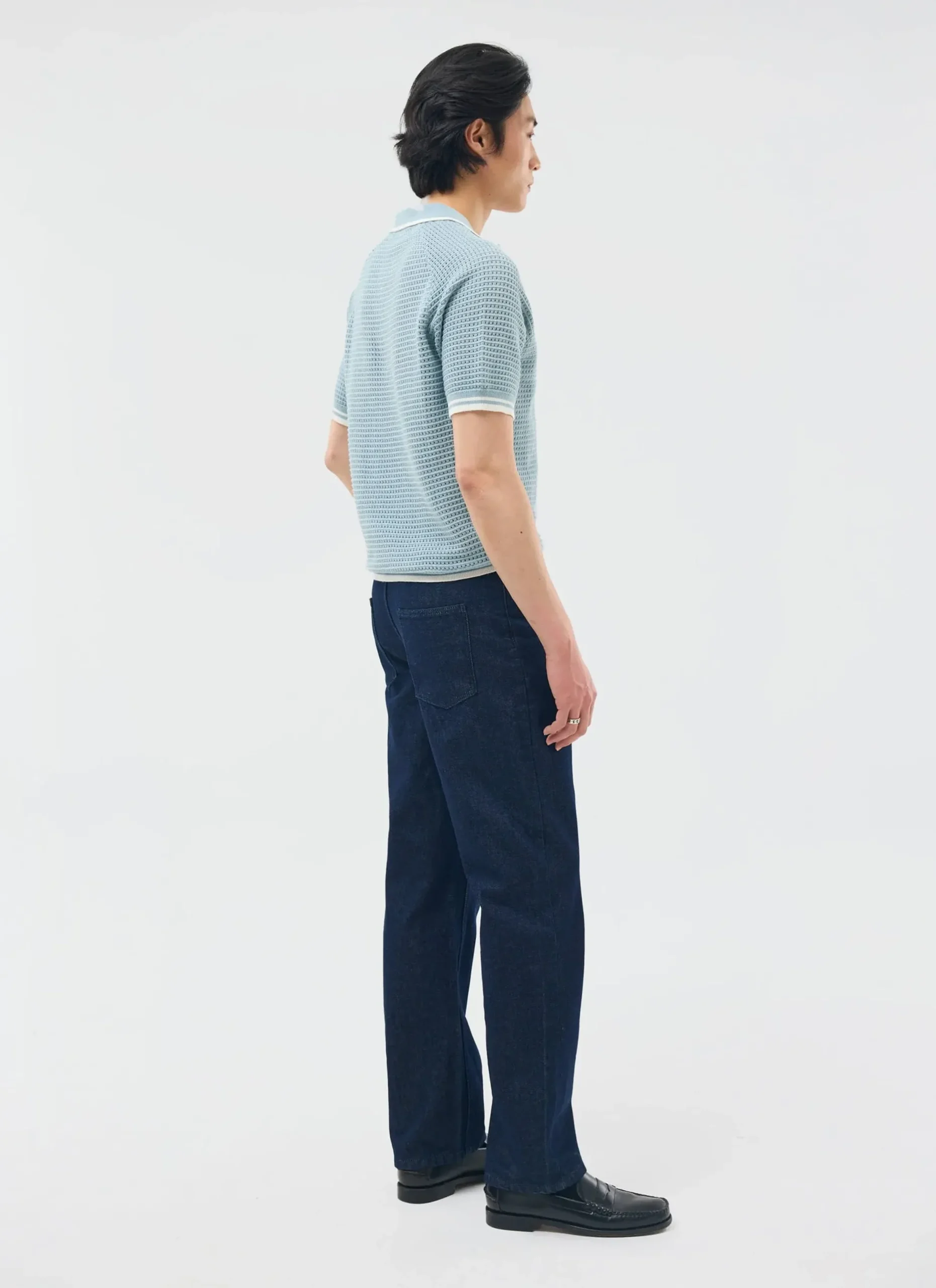 Percival Short Sleeve Shirts|Boxy Shirts^Casa Martini Knitted Tennis Polo Blue
