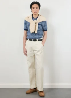 Percival Short Sleeve Shirts|Polo Shirts^Casa Piccante Shirt Blue Jacquard