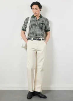 Percival Short Sleeve Shirts|Polo Shirts^Casa Piccante Shirt Green Jacquard