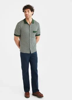 Percival Short Sleeve Shirts|Polo Shirts^Casa Piccante Shirt Green Jacquard